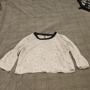 Rose & Olive Black and White Long  Sleeve Blouse Size M!